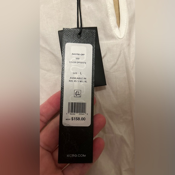 Bcbgmaxazria Women’s Off White Peplum Blouse NWT - Picture 5 of 7